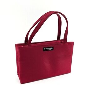 Kate Spade New York Red Canvas Mini Tote Handbag